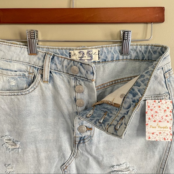 HP🎉Free People montauk light wash skirt NWT - Picture 10 of 11
